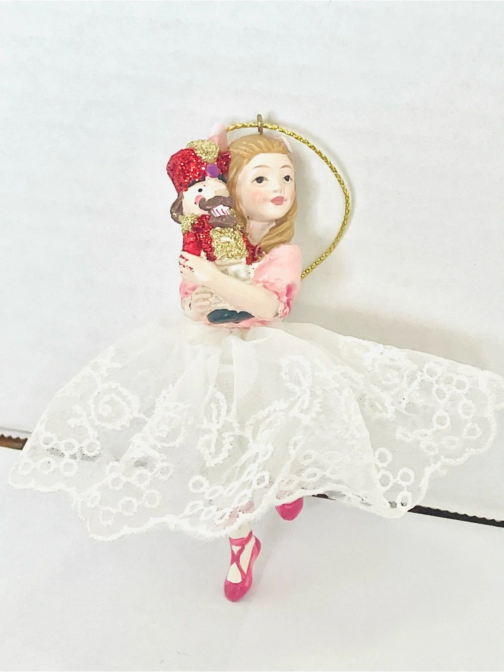 Kurt Adler 5in Resin Clara Girl Nutcracker Suite Christmas Ornament C8419